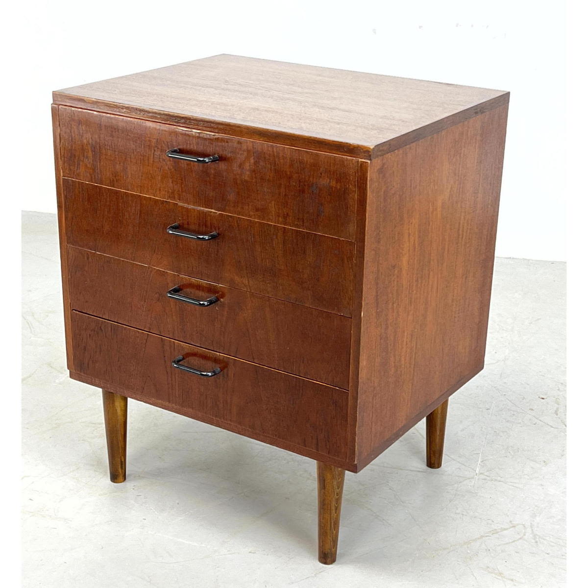 Small Walnut 4 Drawer Night