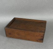 SMALL WALNUT SLIDE LID BOX CA.