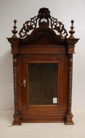 SMALL WALNUT TABLE TOP CURIO C