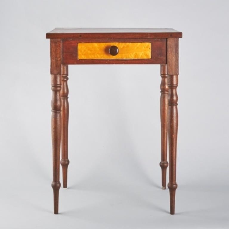 SMALL WALNUT WORK TABLEA small