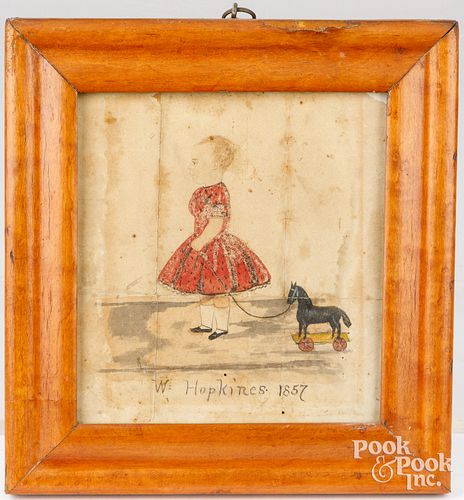 SMALL WATERCOLOR OF A YOUNG BOY