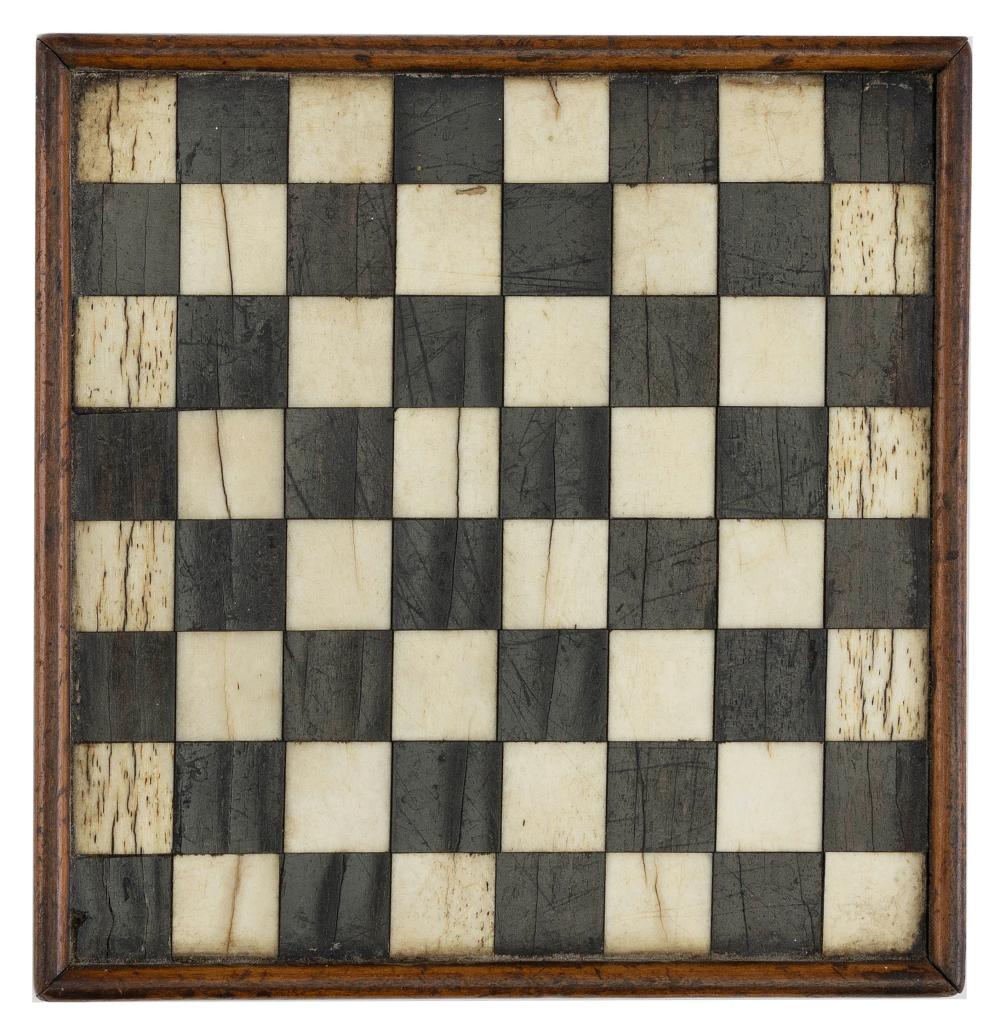 SMALL WHALEBONE GAME BOARD 19TH