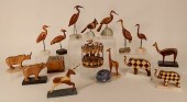SMALL WOOD SCULPTURES IN BIRD