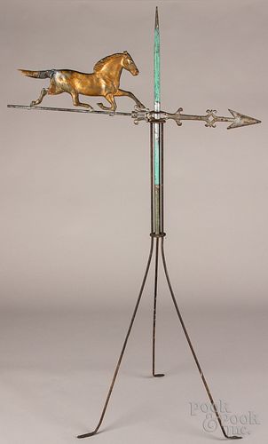 SMALL ZINC RUNNING HORSE