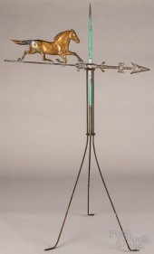 SMALL ZINC RUNNING HORSE WEATH
