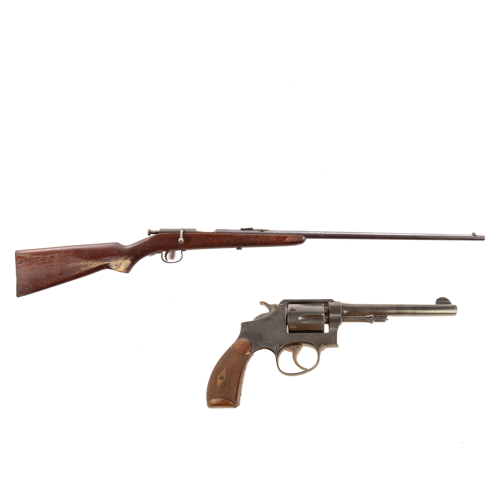 SMITH & WESSON 38 D.A. REVOLVER & A