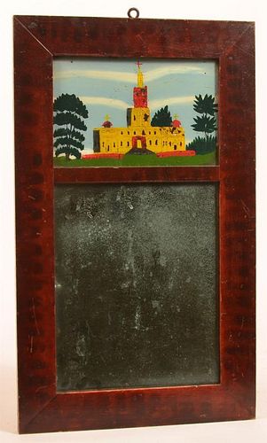 SMOKE AND PAINT DECORATED FRAMED