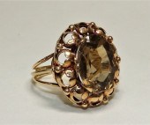 SMOKEY TOPAZ 14K GOLD LADIES C