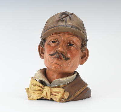 Smoking Jockey Figural Head Tobacco