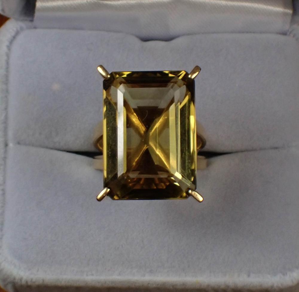 SMOKY CITRINE AND FOURTEEN KARAT