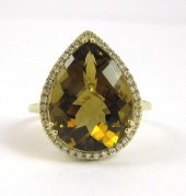 SMOKY CITRINE, DIAMOND AND FOU