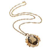 SMOKY QUARTZ, 18K, 14K YELLOW