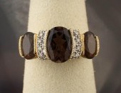 SMOKY QUARTZ, DIAMOND AND FOUR