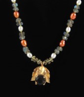 SMOKY QUARTZ, LABRADORITE, PEA