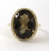 SMOKY TOPAZ, DIAMOND AND FOURT