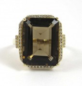 SMOKY TOPAZ, DIAMOND AND FOURT