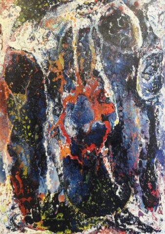 SMYTHE Eska. Large Abstract Oil