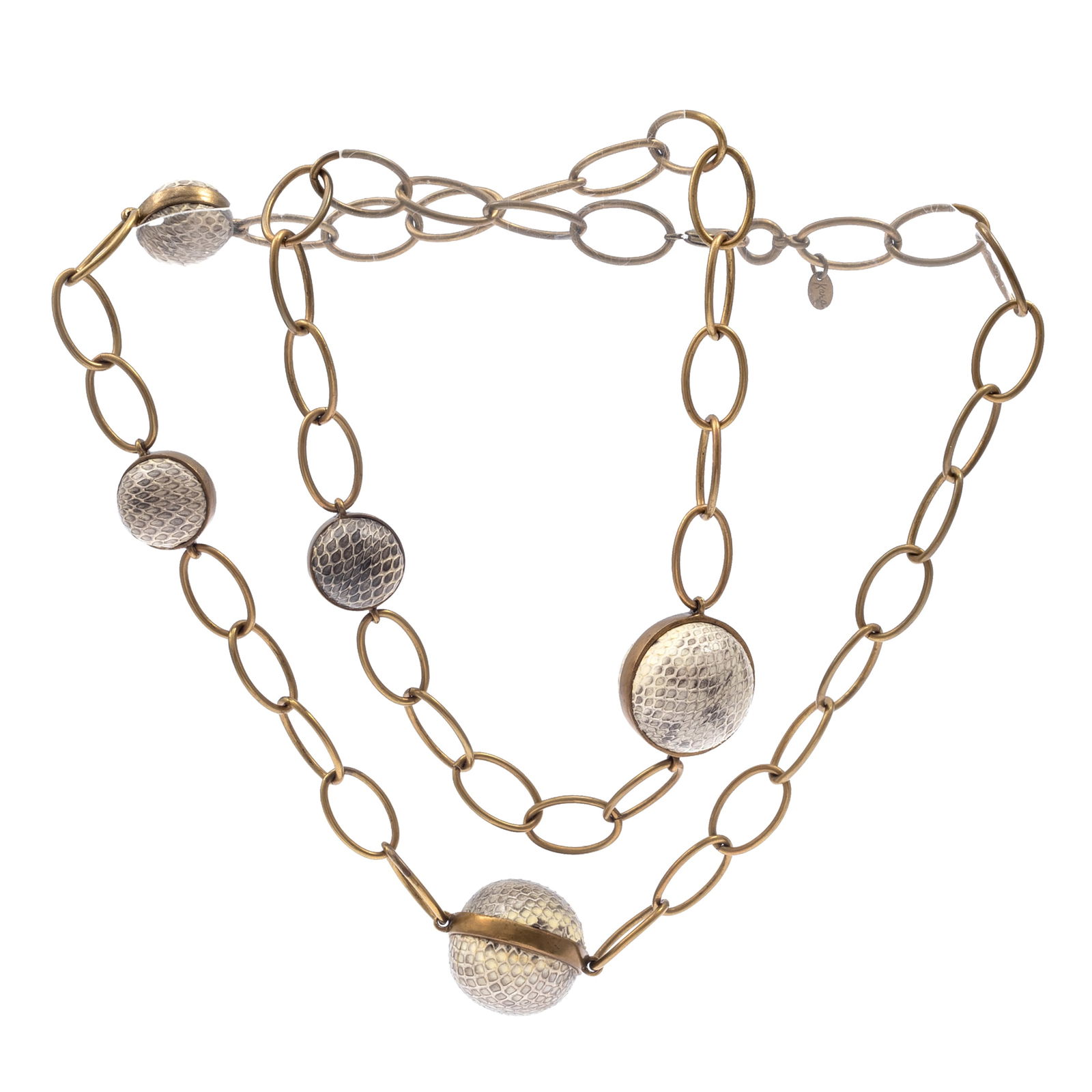 SNAKESKIN, METAL NECKLACE, KARA