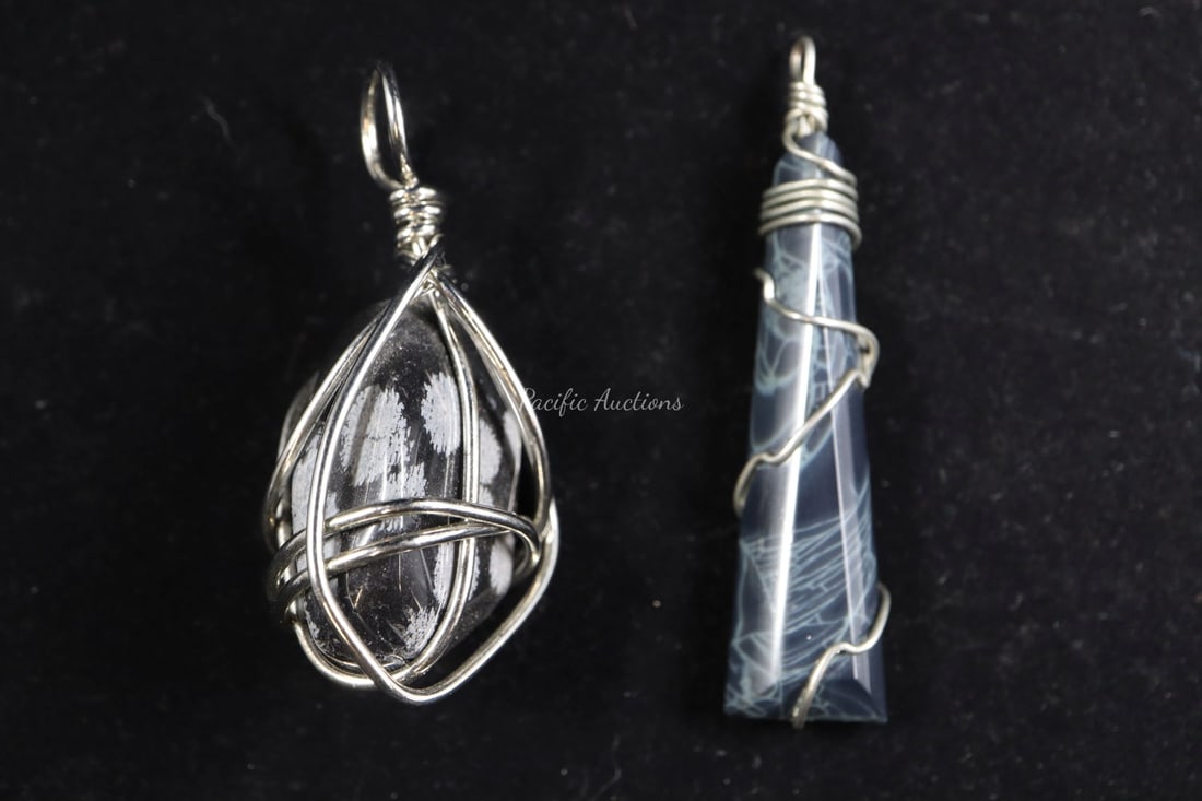 SNOWFLAKE OBSIDIAN AND SPIDERWEB