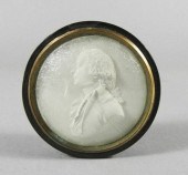 SNUFF BOX WITH CARVED PLASTER