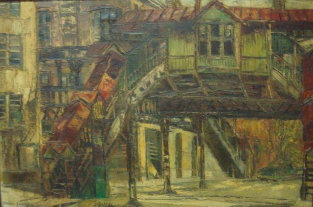 SOBOSSEK, Stanley.  O/C "3rd Ave El