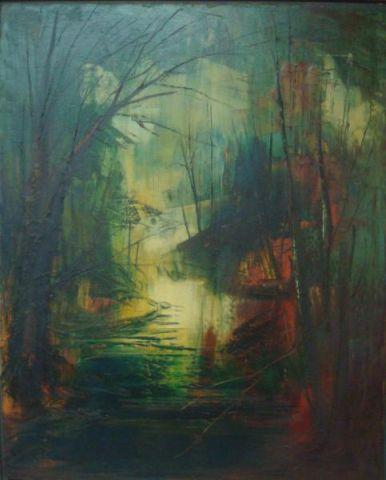 SOBOSSEK,Stan O/C Evening Trees