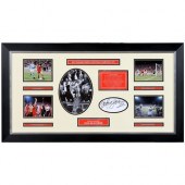 Soccer memorabilia. Framed pho