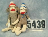Sock Monkey's, 17 inches tall,