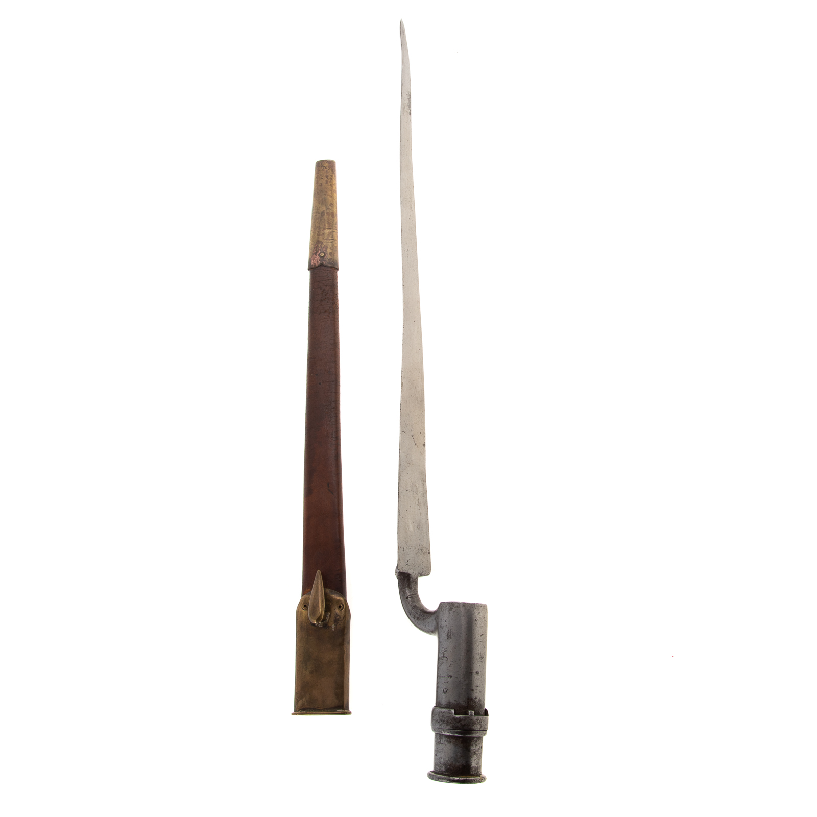 SOCKET BAYONET WITH BRASS-MOUNTED