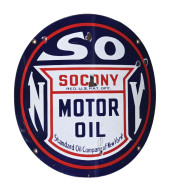 SOCONY MOTOR OIL CURVED PORCEL