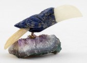 SODALITE CRYSTAL CARVED BIRD O