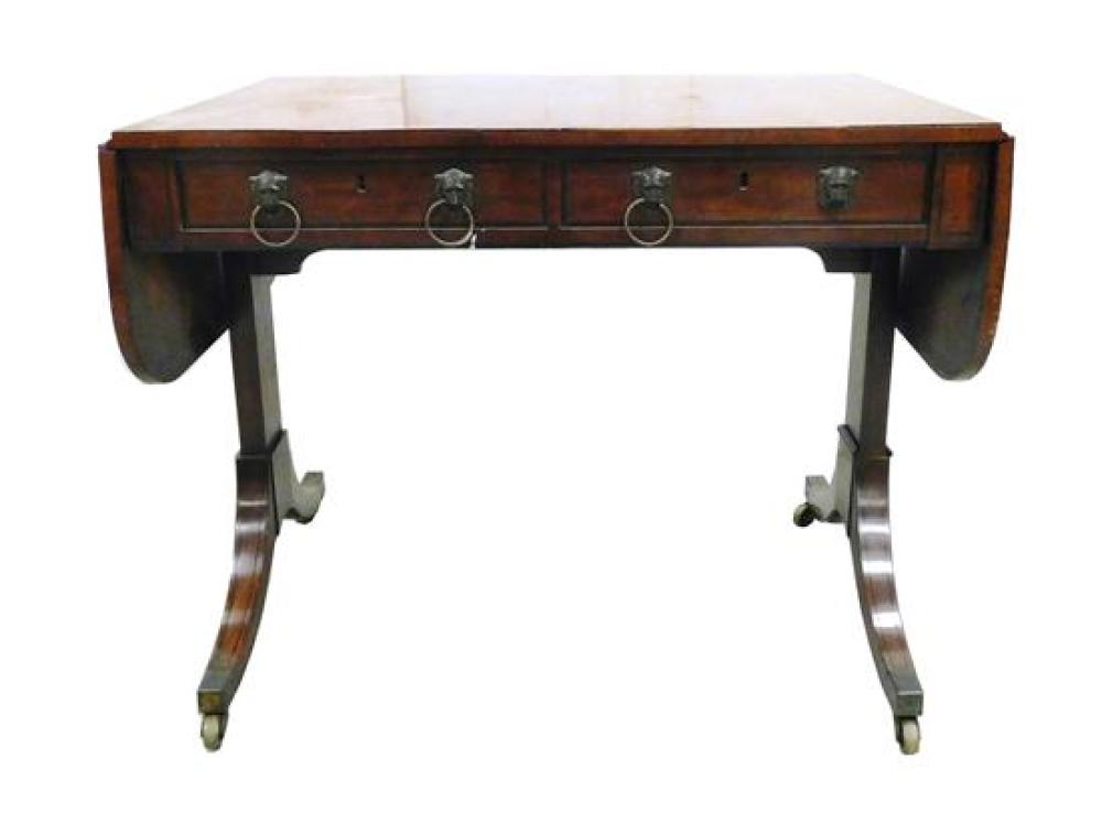 SOFA TABLE, C. 1820, MAHOGANY AND