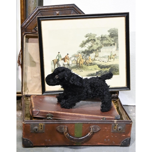 Soft toy. A black plush glass