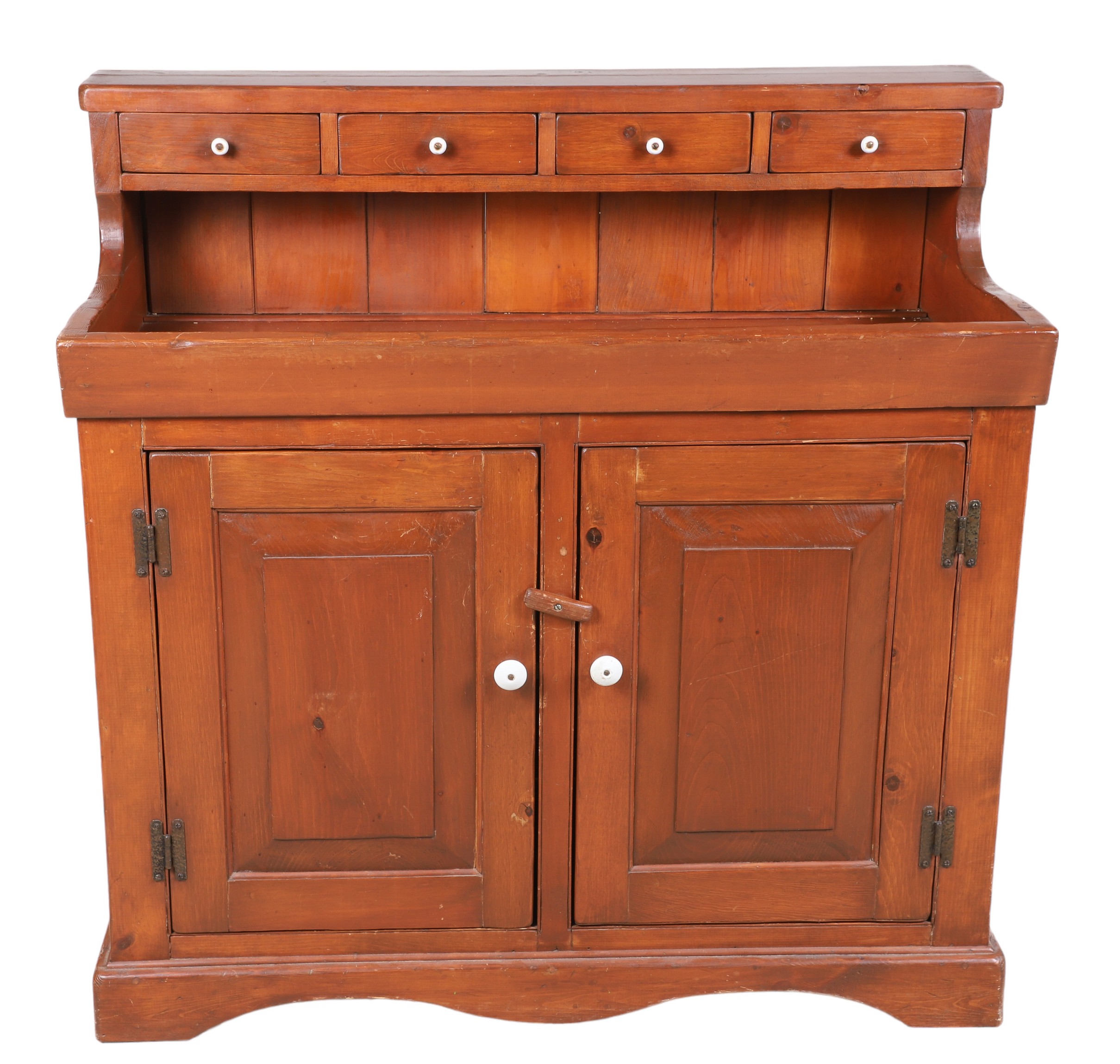 Softwood dry sink, 4 drawers over