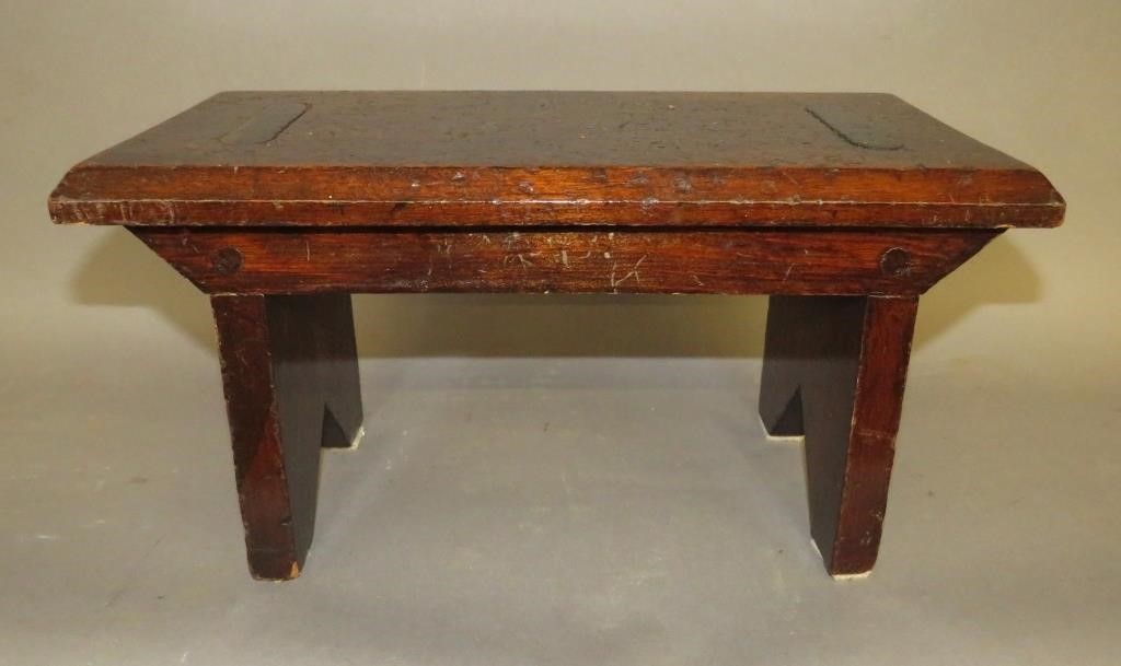 SOFTWOOD MORTISED FOOTSTOOLca.