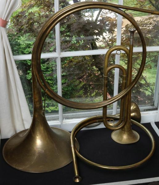 SOLID BRASS BUGLE AND FRENCH