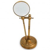 SOLID BRASS DESKTOP MAGNIFYING