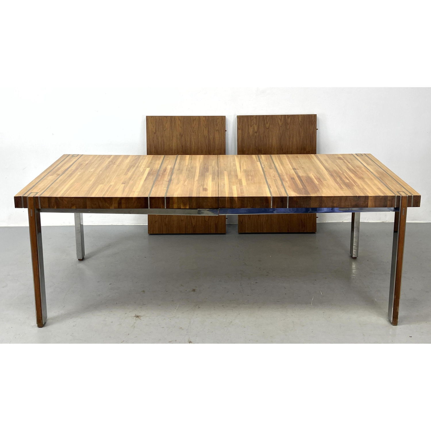 Solid Butcher block and Chromed