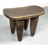 Solid wood rustic Senufo stool