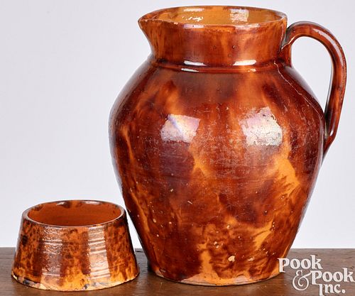 SOLOMON MILLER, REDWARE PITCHER AND