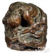 SOLON BORGLUM, BRONZE FIGURE W
