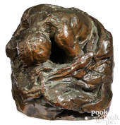 SOLON BORGLUM, BRONZE FIGURE W
