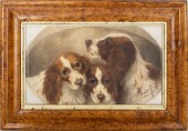 SOPHIE PIR "SPANIELS" OIL ON C