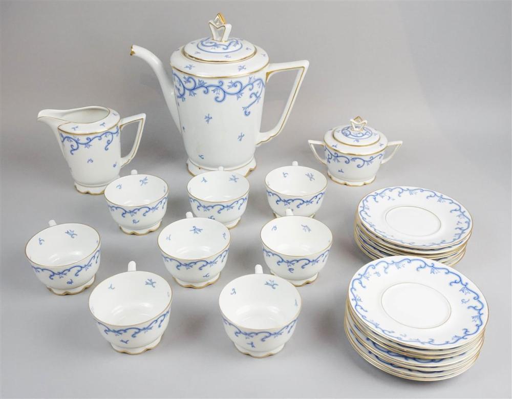 SORAU PORCELAIN ART DECO BLUE AND