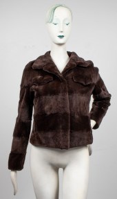 SOU SHEARED BROWN MINK JACKET