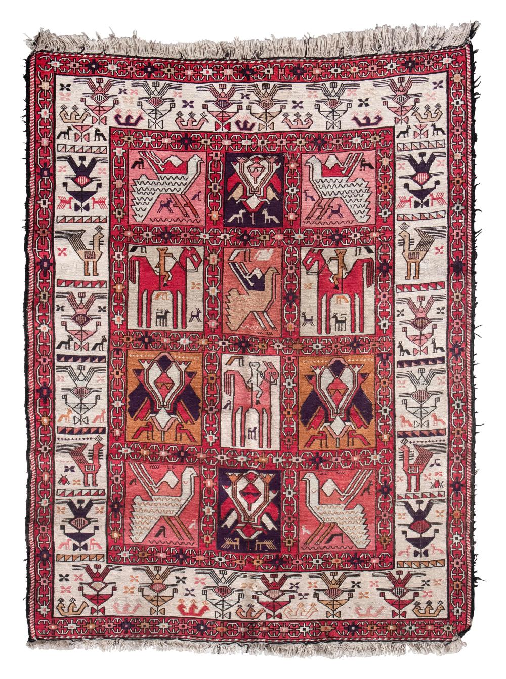 SOUMAC FLATWEAVE WOOL RUG:
