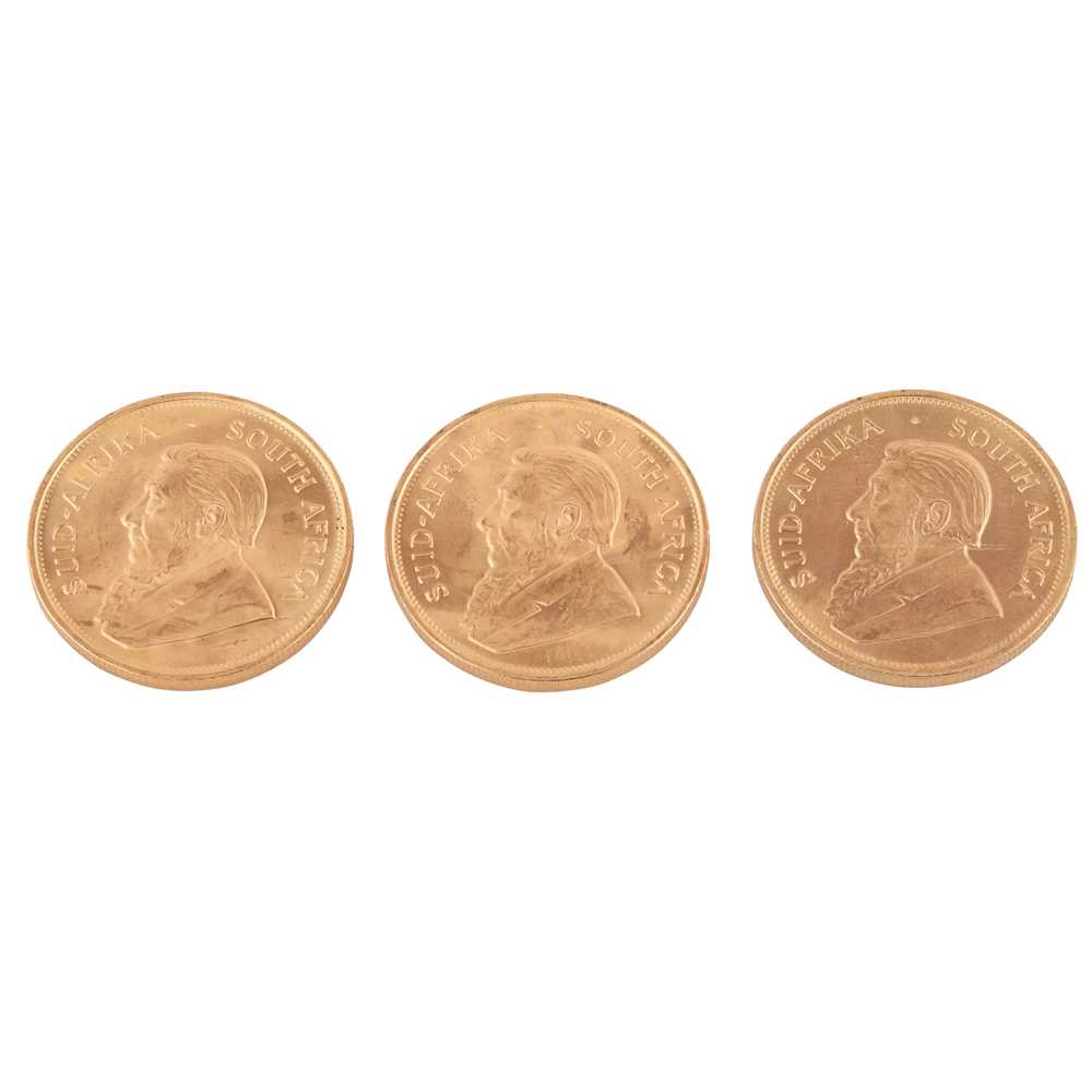 SOUTH AFRICA - THREE KRUGERRANDS