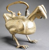 SOUTH ASIAN BRASS BIRD FORM TE