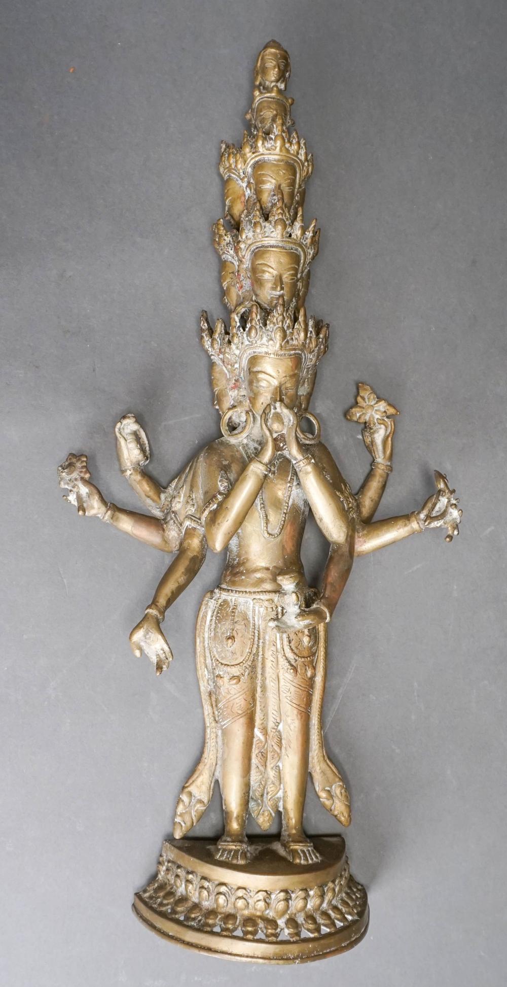 SOUTH ASIAN BRASS FIGURE OF