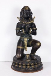 SOUTH ASIAN BRONZE FIGURE OF G